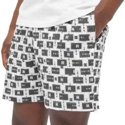 Amiri Interweave Black White Swim Shorts< Swimwear|Shorts