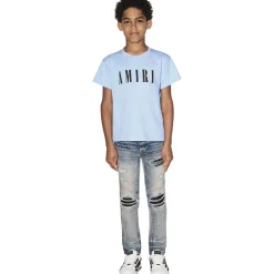 Amiri Kids '' Baby Blue T Shirt< T-shirts