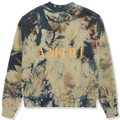 Amiri Kids Bones Tie Dye Green Sweatshirt< Sweatshirts & Hoodies