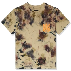 Amiri Kids Bones Tie Dye Green T Shirt< T-shirts
