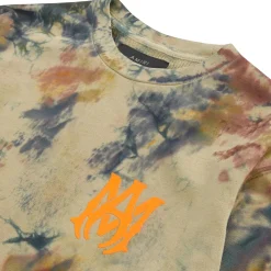 Amiri Kids Bones Tie Dye Green T Shirt< T-shirts