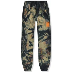 Amiri Kids Bones Tie Dye Green Sweatpants< Bottoms|Sweatpants