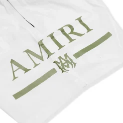 Amiri Ma Bar Logo Swim Shorts White< Swimwear|Shorts