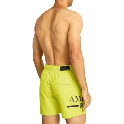 Amiri Ma Bar Logo Swim Shorts Lime< Swimwear|Shorts