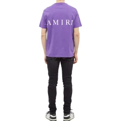 Amiri MA Logo T Shirt Purple< T-shirts