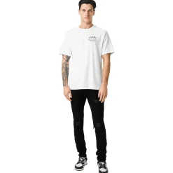 Amiri MX1 Black Leather Patch Jeans< Jeans|Bottoms