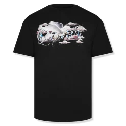 Amiri Pegasus Script Logo Black T Shirt< T-shirts