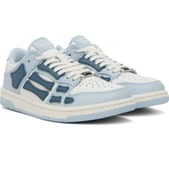 Amiri Skeleton Low Top Baby Blue White Sneaker< Designer Trainers