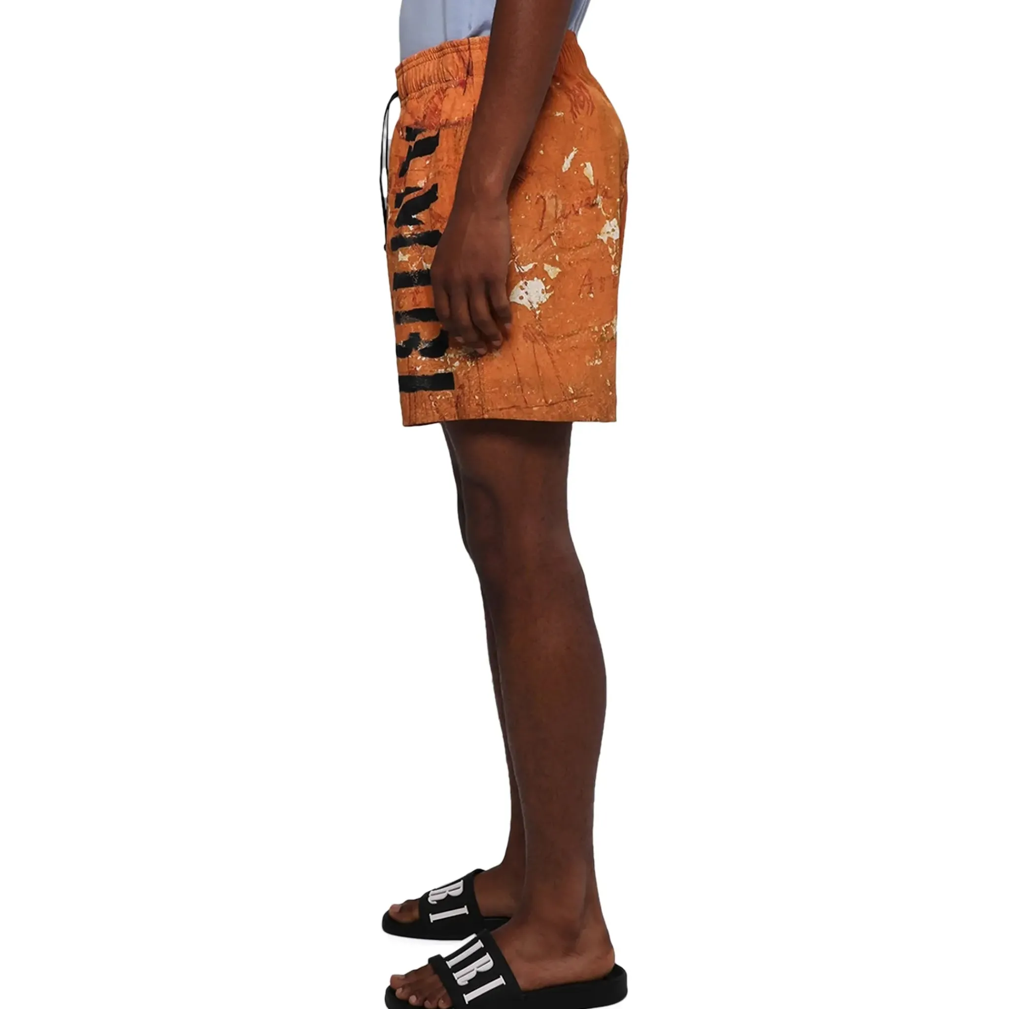 Amiri Stencil Military Orange Swim Shorts< Swimwear|Shorts