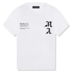 Amiri Wes Lang Checker Skull White T Shirt< T-shirts