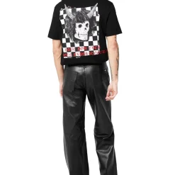 Amiri Wes Lang Checker Skull Black T Shirt< T-shirts