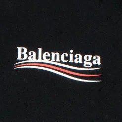 Balenciaga Political Logo Hoodie Black< Sweatshirts & Hoodies