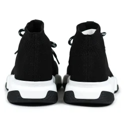 Balenciaga Speed Knit Lace Sock Black White< Black Trainers|Designer Trainers