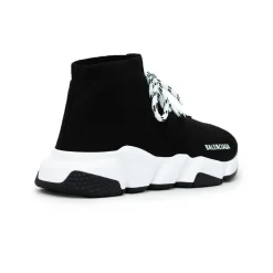 Balenciaga Speed Knit Lace Sock Black White (W)< Black Trainers|Designer Trainers