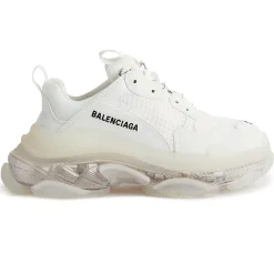 Balenciaga Triple S Sneaker Polar White Clear Sole< White Trainers|Designer Trainers