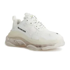 Balenciaga Triple S Sneaker Polar White Clear Sole< White Trainers|Designer Trainers