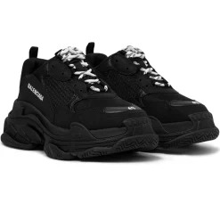 Balenciaga Triple S Sneaker Triple Black (W)< Black Trainers|Designer Trainers