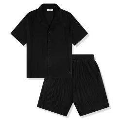 Belier Pleated Black Resort Shirt & Shorts< Shorts|Shirts