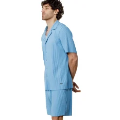 Belier Pleated Light Blue Resort Shirt & Shorts< Shorts|Shirts