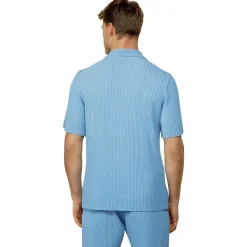 Belier Pleated Light Blue Resort Shirt & Shorts< Shorts|Shirts