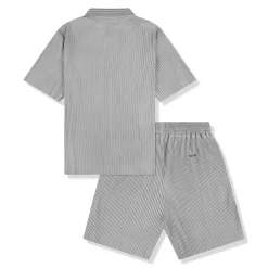 Belier Pleated Light Grey Resort Shirt & Shorts< Shorts|Shirts