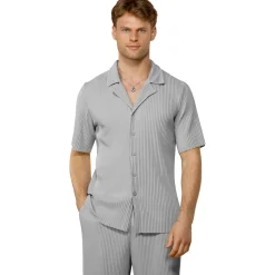 Belier Pleated Light Grey Resort Shirt & Shorts< Shorts|Shirts