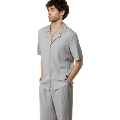 Belier Pleated Light Grey Resort Shirt & Shorts< Shorts|Shirts