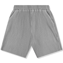 Belier Pleated Light Grey Shorts< Shorts