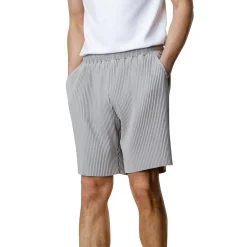 Belier Pleated Light Grey Shorts< Shorts