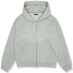 Broken Planet Market Broken Planet Ash Heather Grey Zip-Up Hoodie< Sweatshirts & Hoodies