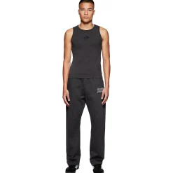 Broken Planet Market Broken Planet Basics Straight Leg Washed Midnight Black Sweatpants< Bottoms|Sweatpants