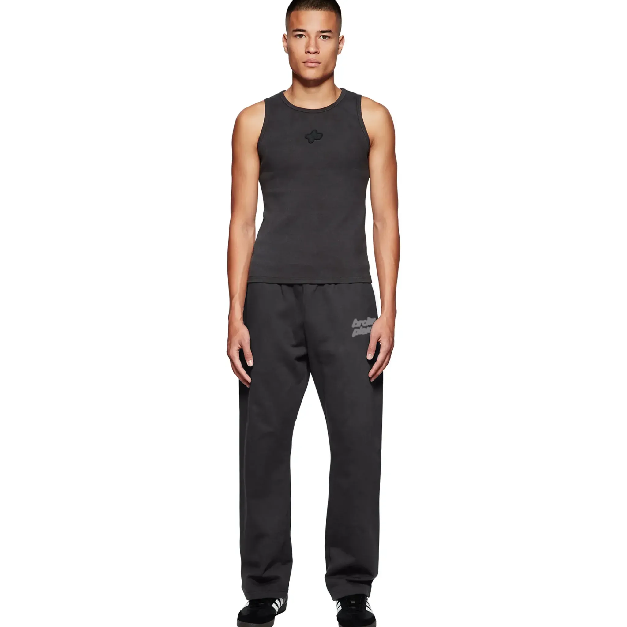 Broken Planet Market Broken Planet Basics Straight Leg Washed Midnight Black Sweatpants< Bottoms|Sweatpants