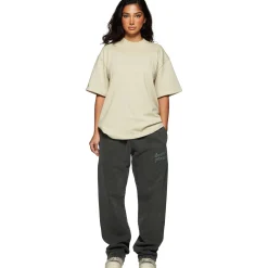Broken Planet Market Broken Planet Basics Straight Leg Washed Soot Black Sweatpants< Bottoms|Sweatpants