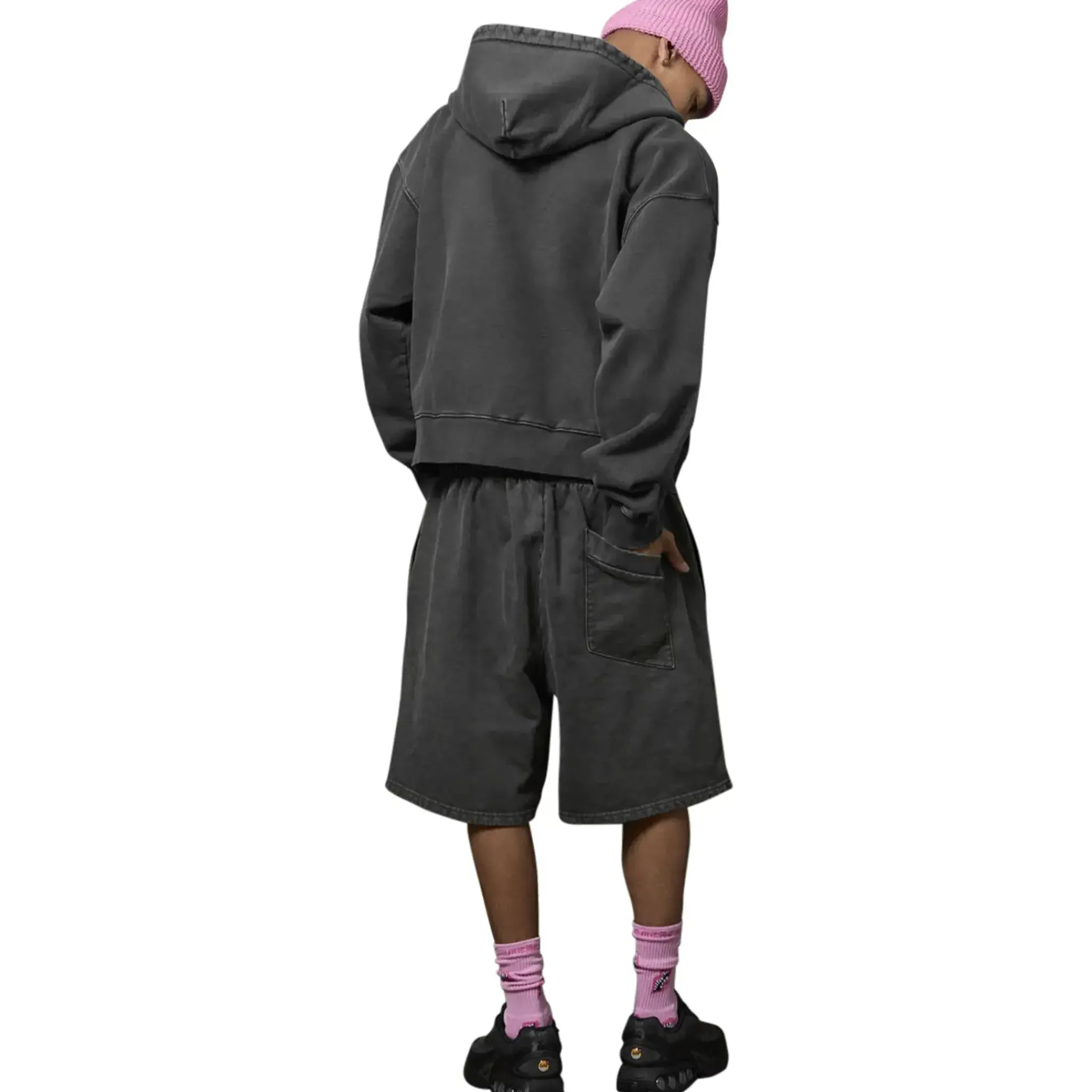 Broken Planet Market Broken Planet Basics Washed Soot Black Shorts< Shorts