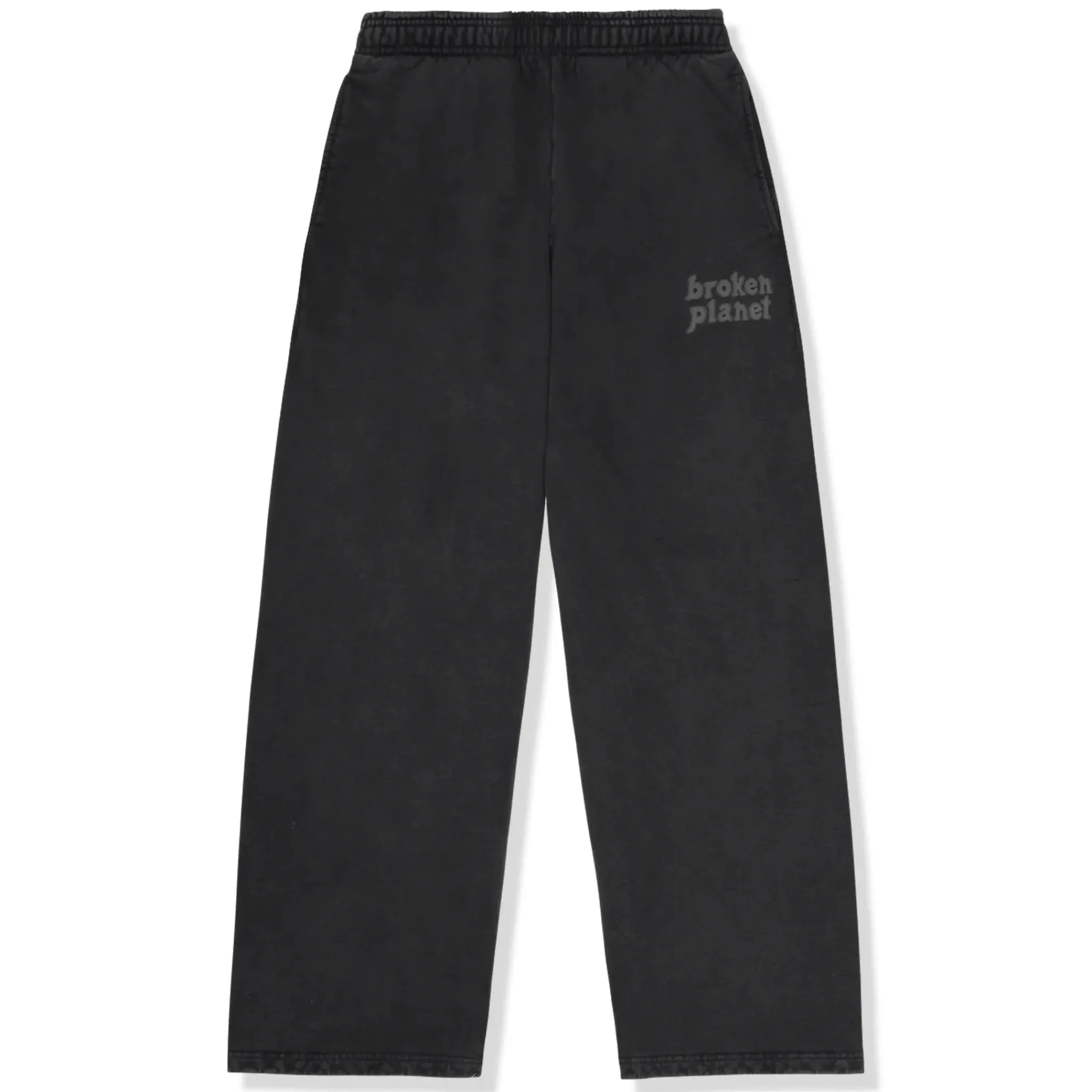 Broken Planet Market Broken Planet Basics Wide Leg Washed Midnight Black Sweatpants< Bottoms|Sweatpants
