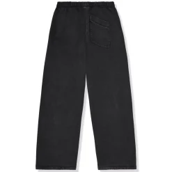Broken Planet Market Broken Planet Basics Wide Leg Washed Midnight Black Sweatpants< Bottoms|Sweatpants
