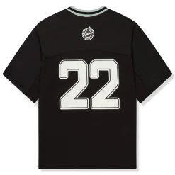 Broken Planet Market Broken Planet Black Silver Football Jersey< T-shirts