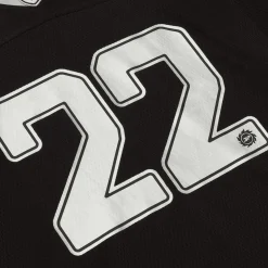 Broken Planet Market Broken Planet Black Silver Football Jersey< T-shirts