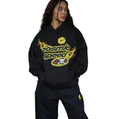 Broken Planet Market Broken Planet Cosmic Speed Midnight Black Hoodie< Sweatshirts & Hoodies