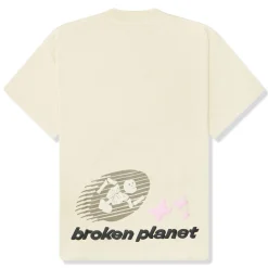 Broken Planet Market Broken Planet Cosmic Speed Bone White T Shirt< T-shirts
