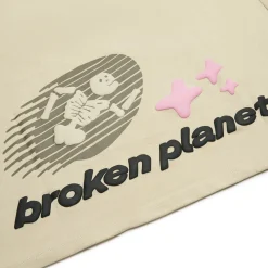 Broken Planet Market Broken Planet Cosmic Speed Bone White T Shirt< T-shirts