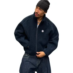 Broken Planet Market Broken Planet Dark Blue Polar Fleece< Coats & Jackets