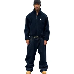 Broken Planet Market Broken Planet Dark Blue Polar Fleece< Coats & Jackets