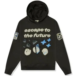 Broken Planet Market Broken Planet Escape To The Future Soot Black Hoodie< Sweatshirts & Hoodies