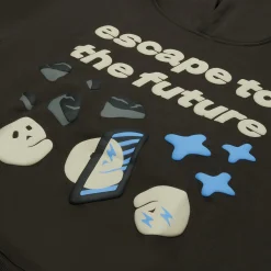 Broken Planet Market Broken Planet Escape To The Future Soot Black Hoodie< Sweatshirts & Hoodies