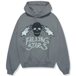 Broken Planet Market Broken Planet Falling Stars Dark Grey Hoodie< Sweatshirts & Hoodies