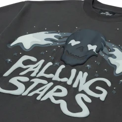 Broken Planet Market Broken Planet Falling Stars Soot Black T Shirt< T-shirts