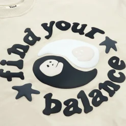Broken Planet Market Broken Planet Find Your Balance Bone White Crewneck< Sweatshirts & Hoodies