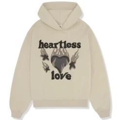 Broken Planet Market Broken Planet Heartless Love Bone White Hoodie< Sweatshirts & Hoodies