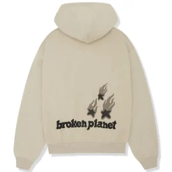 Broken Planet Market Broken Planet Heartless Love Bone White Hoodie< Sweatshirts & Hoodies
